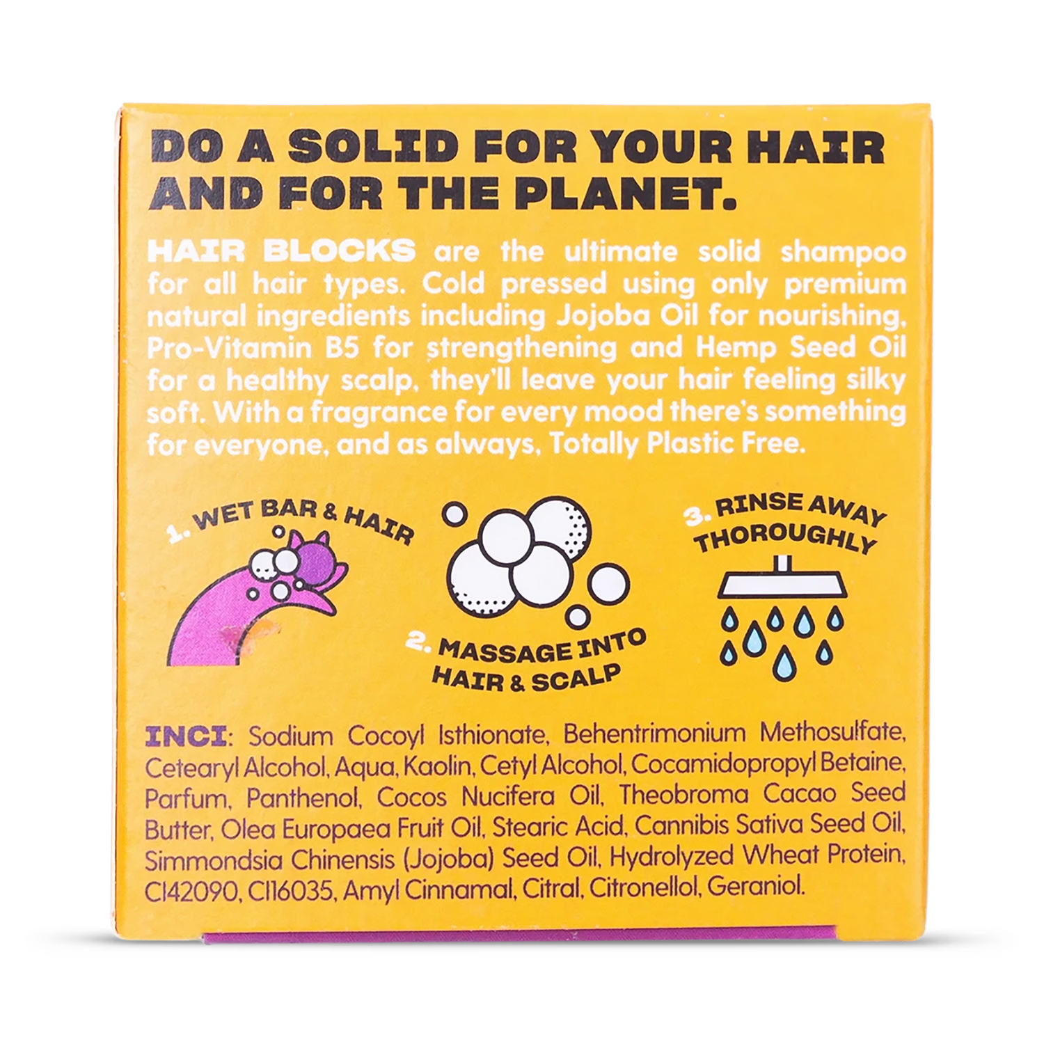 Hair Blocks solid shampoo bar Mango Passionfruit (British brand)