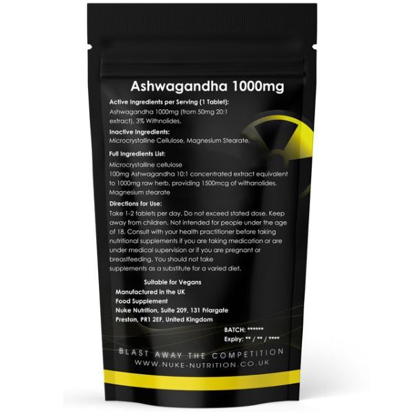 Nuke Nutrition Ashwagandha 1000mg- 120ct GOODS Superdrug   