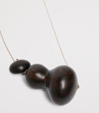 Max Mara ebony pendant necklace gold-tone chain, imported from the UK