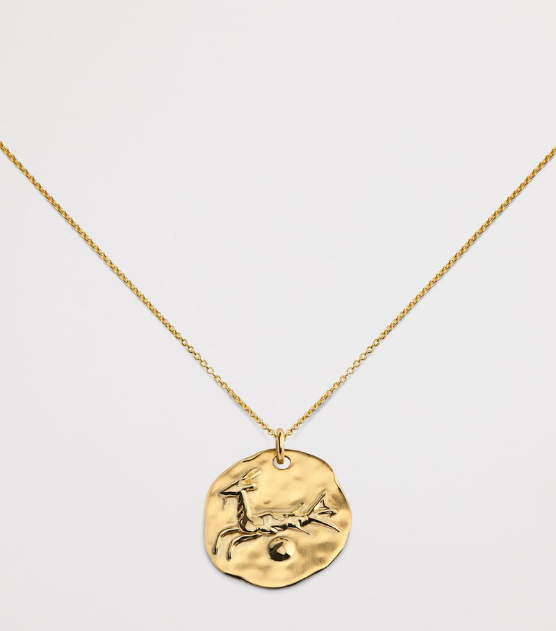 Monica Vinader gold vermeil Capricorn pendant necklace (British brand)