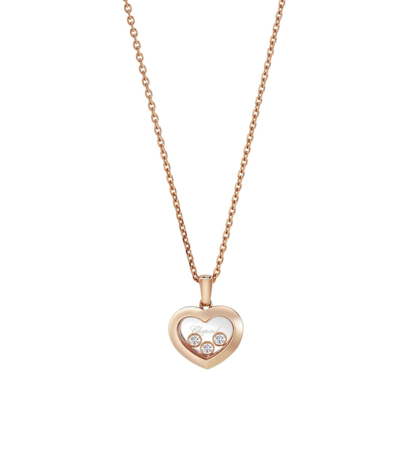 Chopard rose gold diamond pendant Happy Diamonds Icons (British brand)