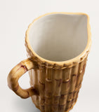 Les Ottomans hand-painted bamboo ceramic jug, UK version