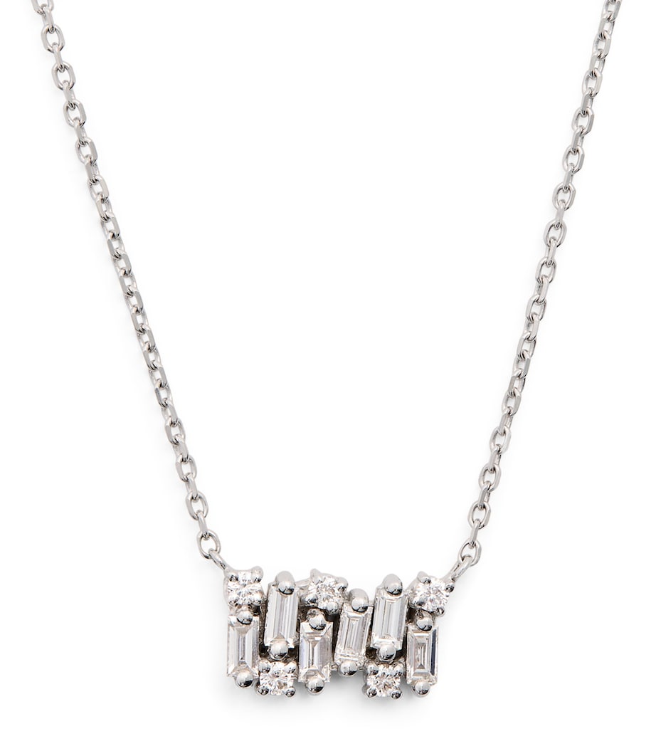 Suzanne Kalan white gold diamond necklace, imported from the UK