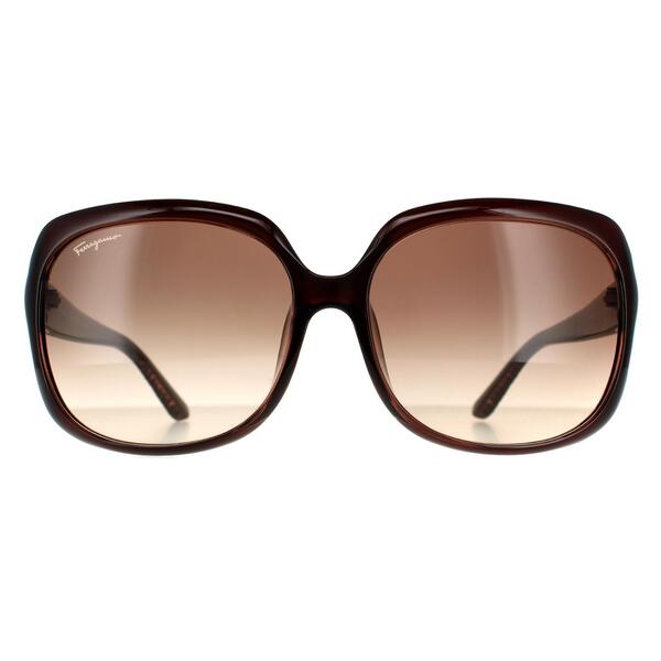 Salvatore Ferragamo butterfly sunglasses brown gradient, UK version