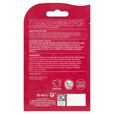 Superdrug Superdrug Pink Clay Mask 15ml - Online bei McGrocer kaufen