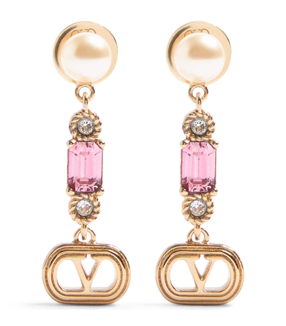Valentino Garavani Crystal Ovalette earrings in metal (British brand)
