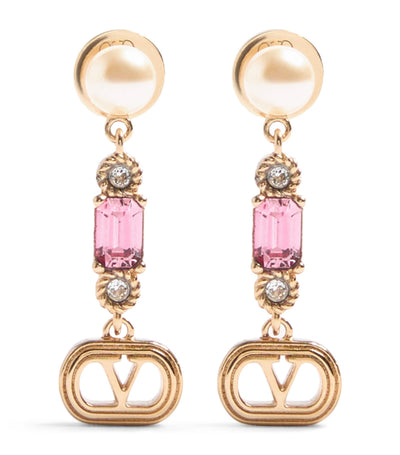 Harrods Valentino Garavani Crystal Ovalette Earrings- Buy online at McGrocer