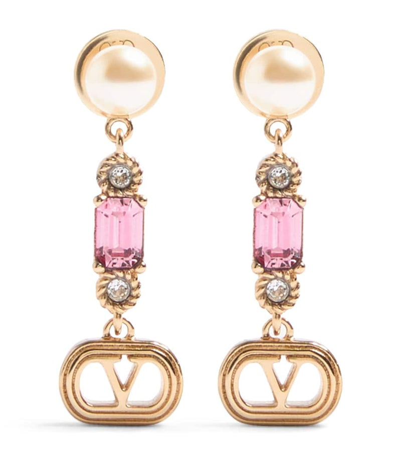 Valentino Garavani Crystal Ovalette earrings in metal (British brand)