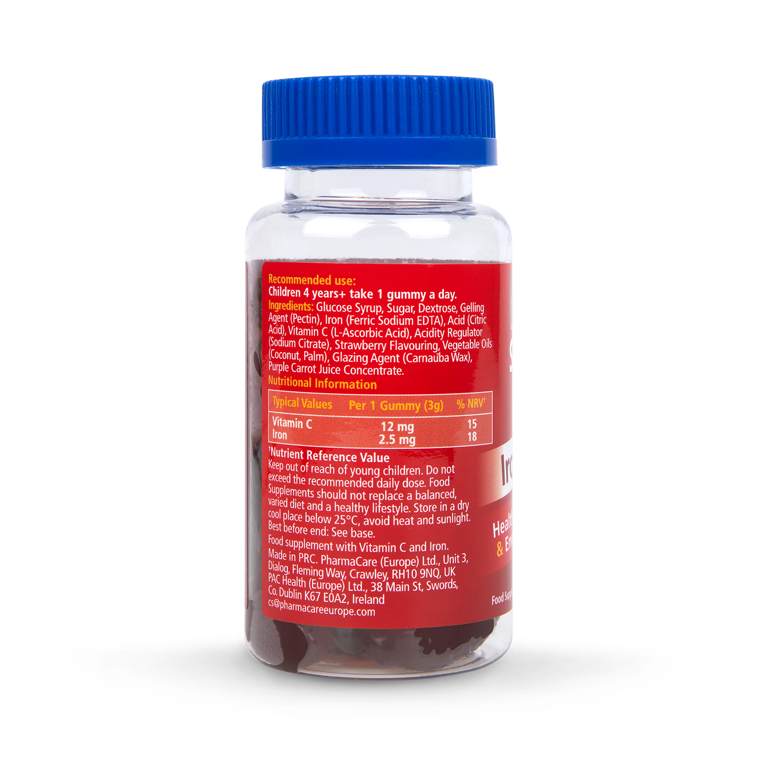 Bioglan SmartKids Iron with Vitamin C strawberry gummies 30 - British product