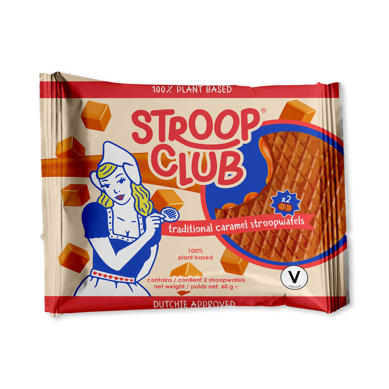 Organic plant-based stroopwafels 2-pack, UK version