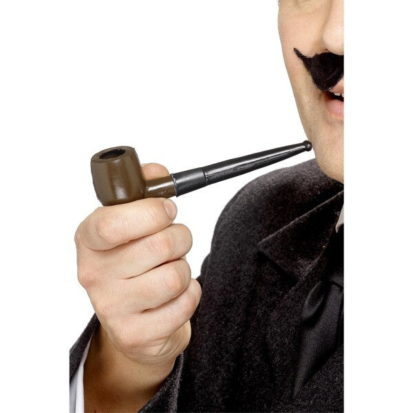 Smiffys brown plastic smoking pipe, imported from the UK