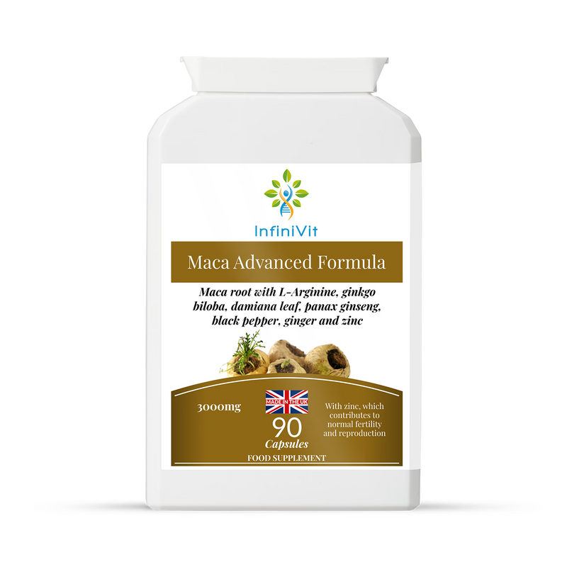 InfiniVit maca advanced formula supplement 90 capsules, UK version