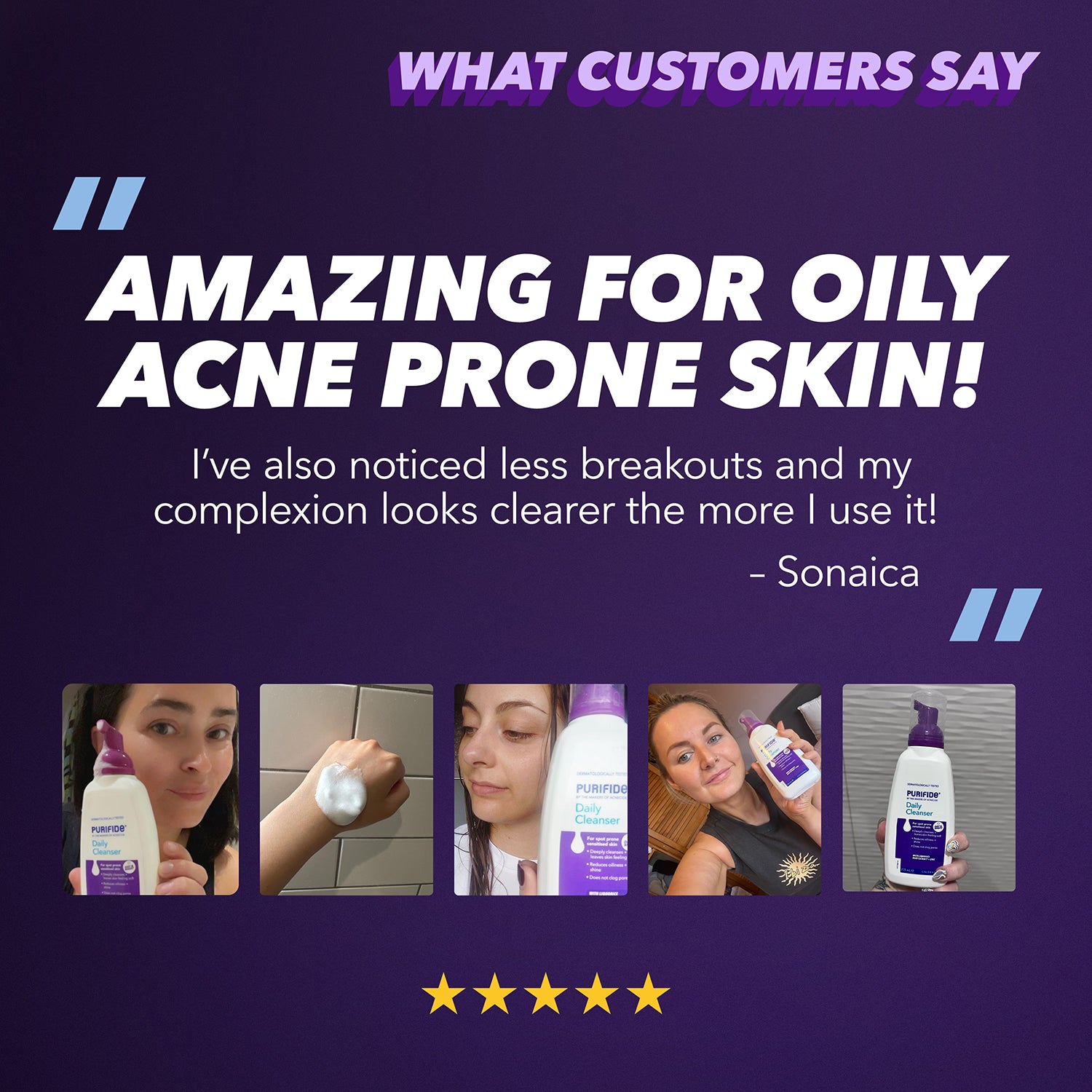 Acnecide Purifide face wash with zinc 235ml (British brand)