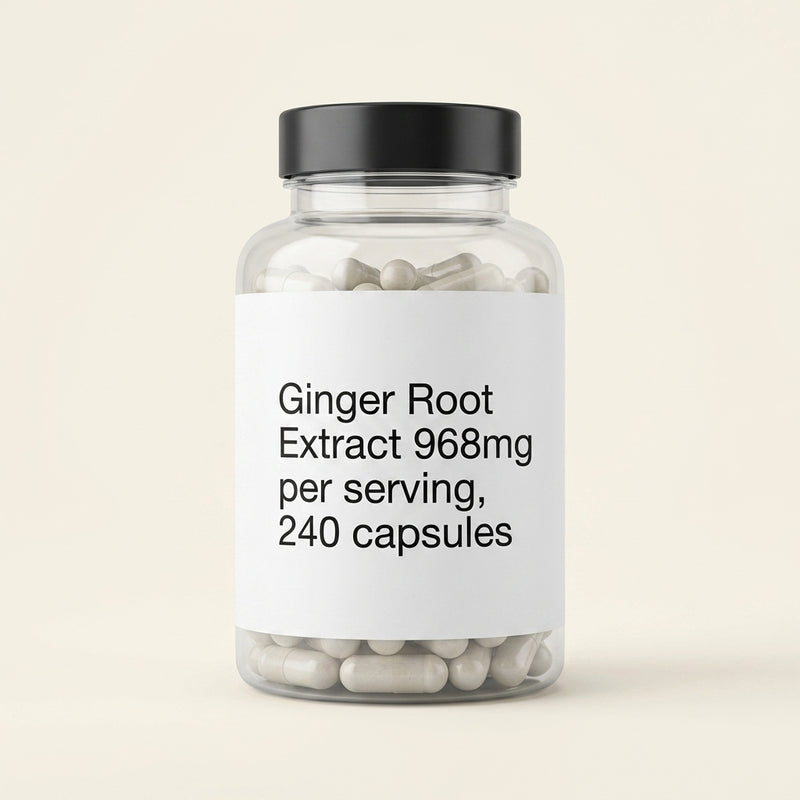 Holland & Barrett ginger root extract capsules 240 count, UK version