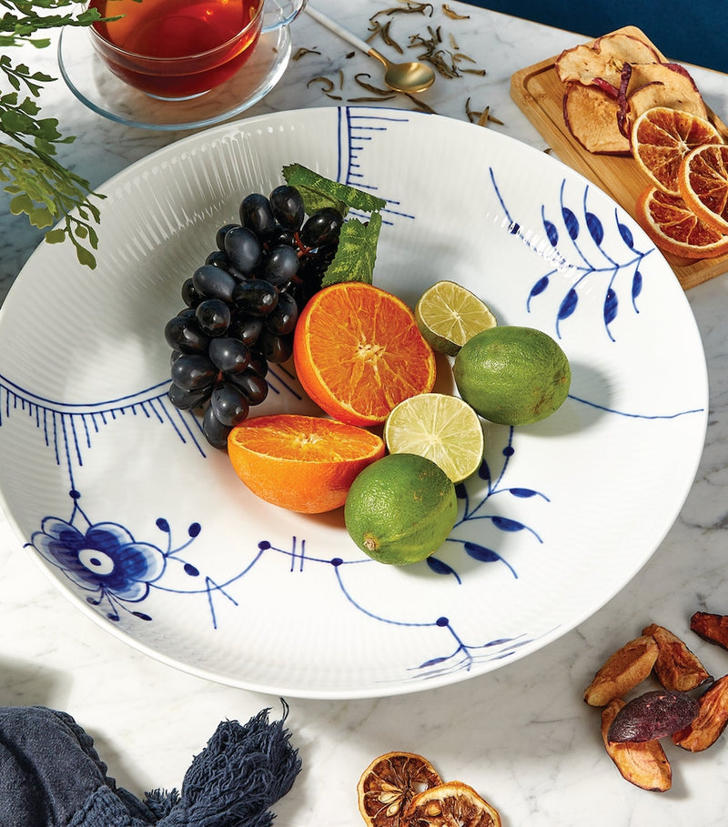 Royal Copenhagen Blue Fluted Mega Bowl 34cm, imported from the UK
