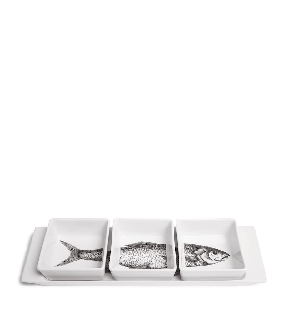 Fornasetti Porcelian Grande Pesci appetizer set - British product