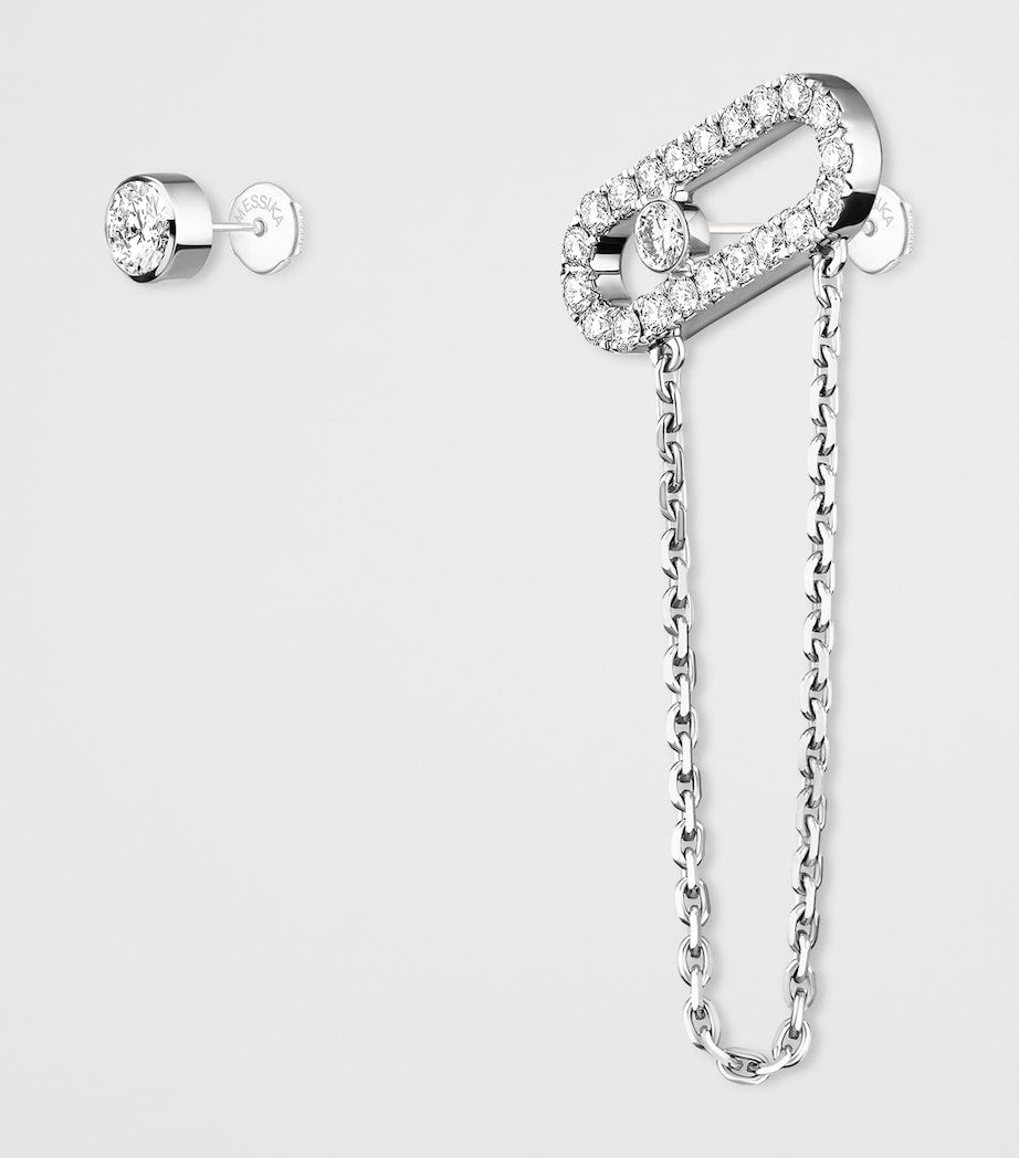 Messika Move Uno earrings white gold diamonds, UK version