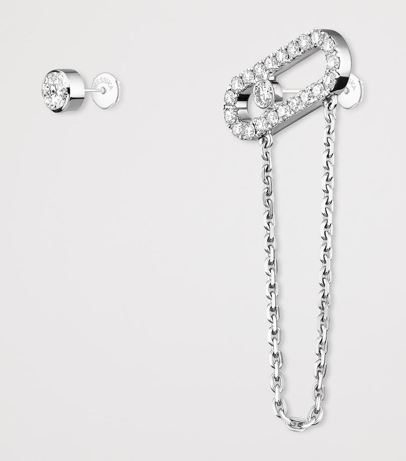 Messika Move Uno earrings white gold diamonds, UK version