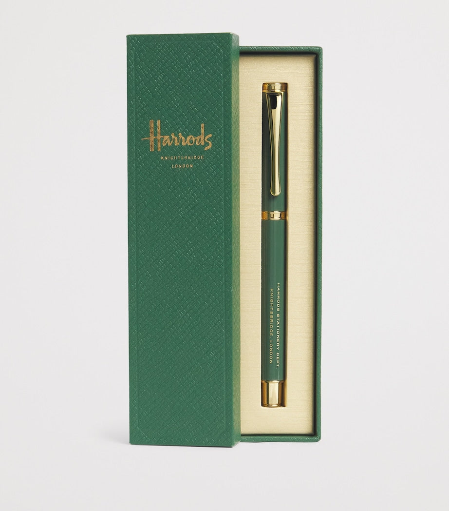 Harrods metal ballpoint pen with black ink (British brand)
