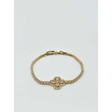 SVNX Clover diamante bracelet in gold, imported from the UK