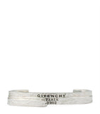 Givenchy silver-tone brass tape cuff bracelet with Paris 1952 - British product