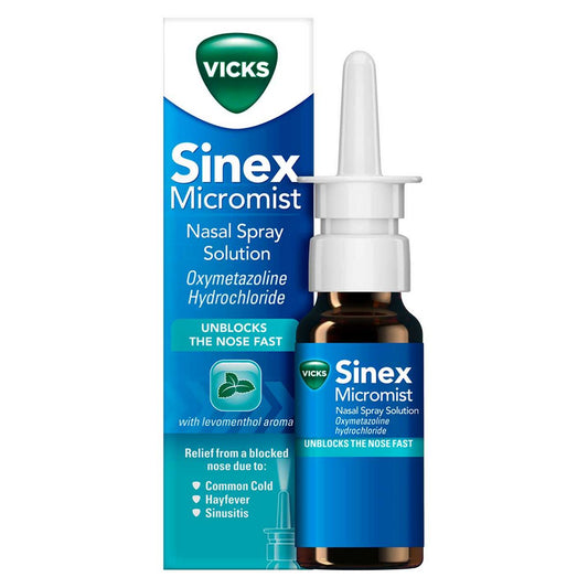 Vicks Sinex Micromist Decongestant Nasal Spray For Blocked Nose 15ml cough cold & flu Boots   