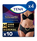 TENA Silhouette Normal Black Lady incontinence Low Waist Pants - Medium - 4 packs of 10 bundle GOODS Boots   