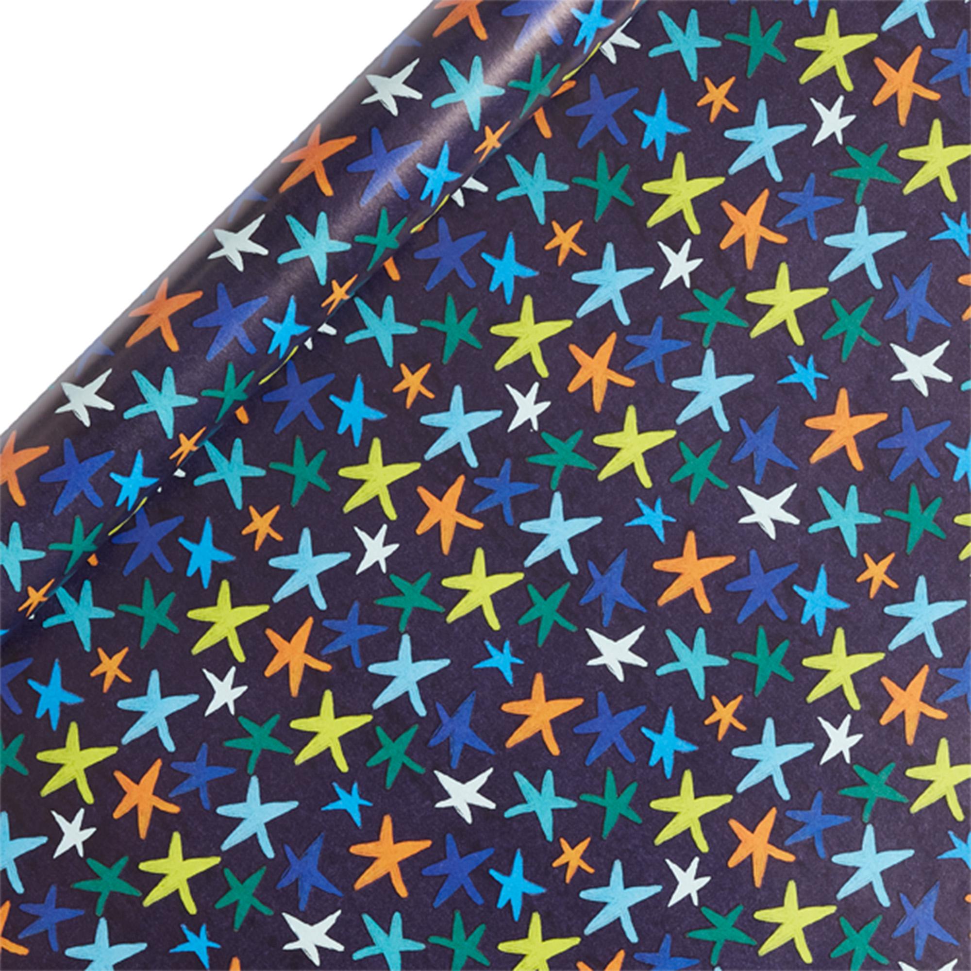 Sainsbury's Multicoloured Stars Birthday Gift Wrap Wrapping Paper 4M GOODS Sainsburys   