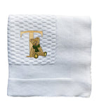 Paint My Dreams monogrammed baby blanket 95cm, imported from the UK
