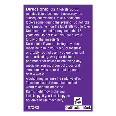 Holland & Barrett Kalms Night Sleep Aid Tablets 56- Buy online at McGrocer
