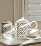 O.W. London geometric print teapot 850ml, imported from the UK