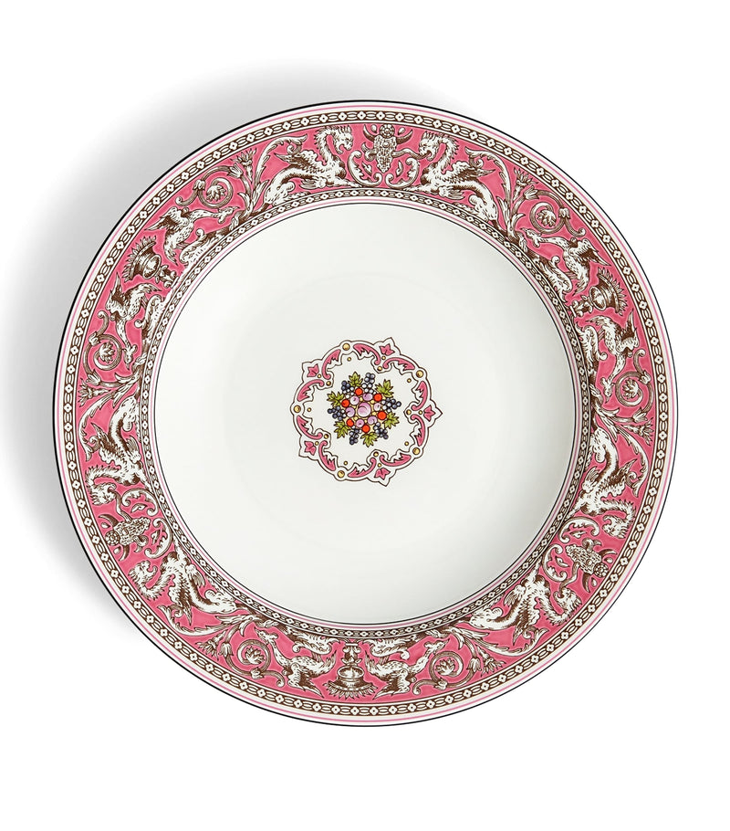 Wedgwood Florentine Fuchsia Rimmed soup bowl 23cm (British brand)