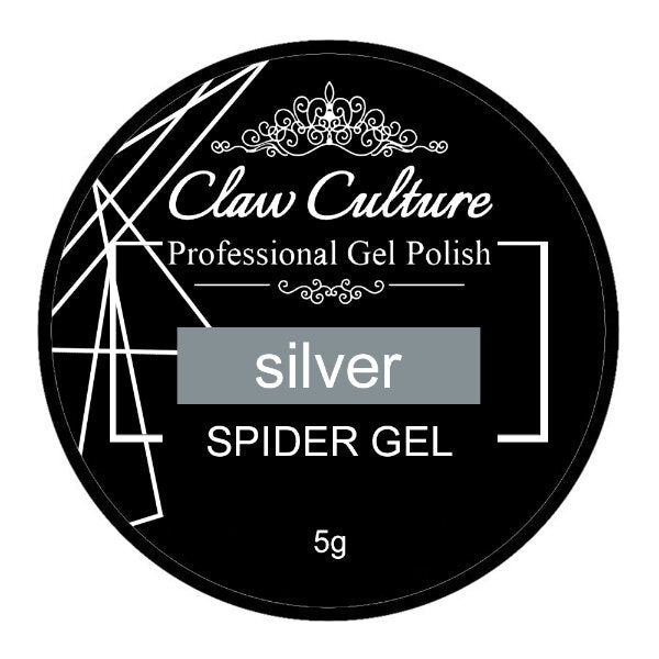 Claw Culture Sassy Silver spider gel nail polish 5g - British product