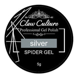 Claw Culture Sassy Silver spider gel nail polish 5g - British product