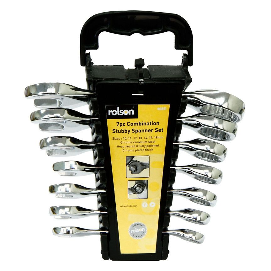 7pc Stubby Combination Spanner Set