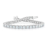 8.00ctw Round Brilliant Cut Diamond Tennis Bracelet, 18ct White Gold