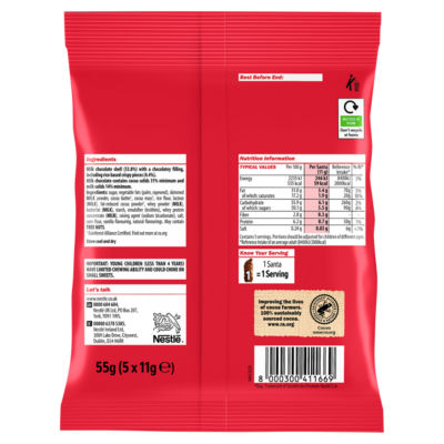 KitKat Santa milk chocolate bag 55g (British brand)