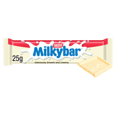 Milkybar white chocolate bar 25g, imported from the UK