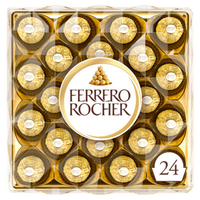 ASDA Ferrero Rocher Milk Chocolate Hazelnut Pralines Gift Box 24 Pieces 300g- Buy online at McGrocer