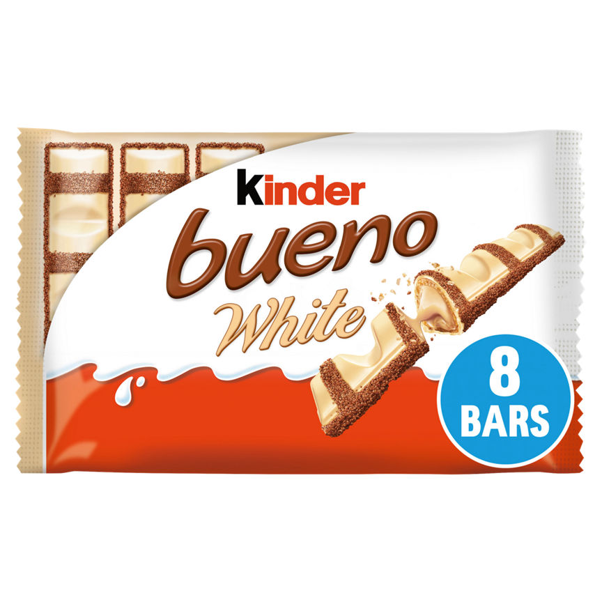 Kinder Bueno Hazelnuts & White Chocolate Bars Multipack 4x