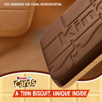 Kinder Cards wafer biscuit multipack 8 bars, imported from the UK