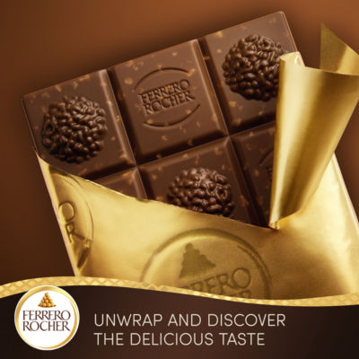 Ferrero Rocher milk chocolate bar 90g - British product
