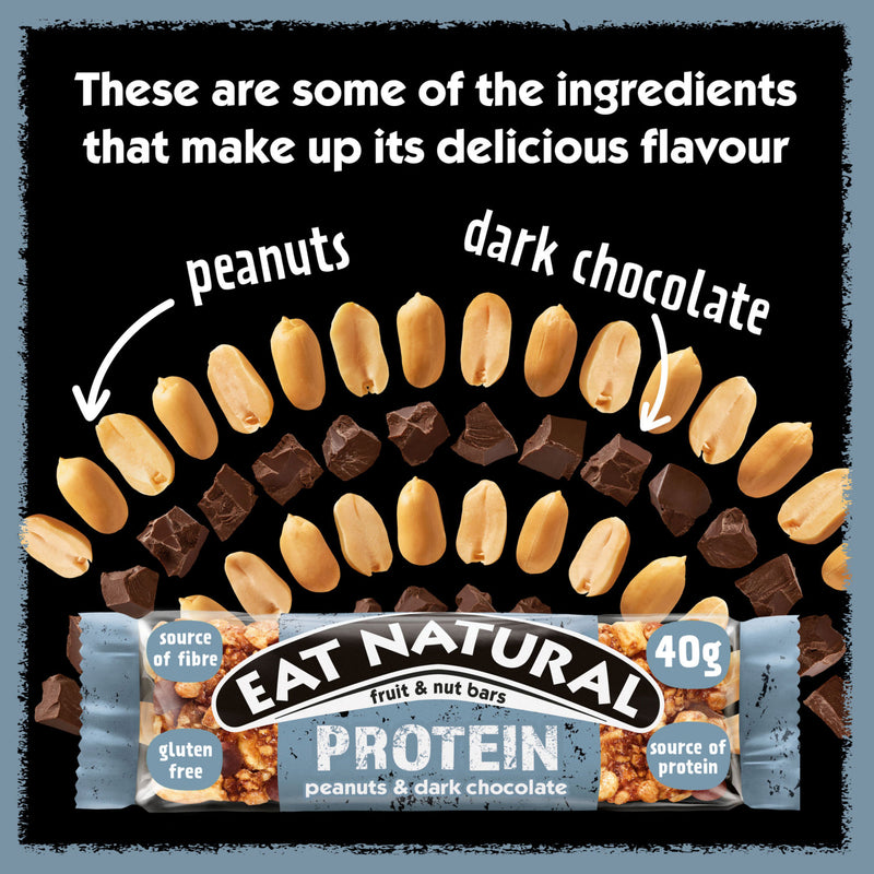 Eat Natural Peanut and Dark Chocolate Fruit Nut Bars - British product