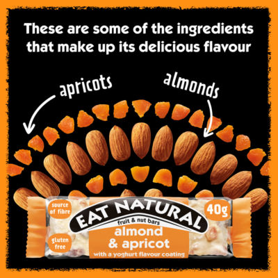 Eat Natural Mandel Aprikose Joghurt-Überzogene Frucht-Nuss-Riegel 40g