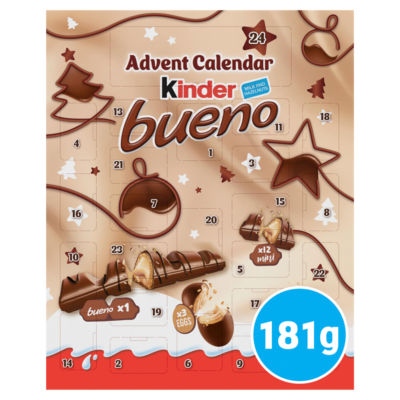 Kinder Bueno advent calendar 181g mini bites and eggs, UK version