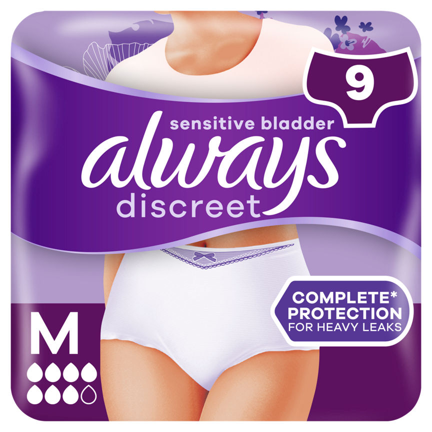 Always Discreet Underwear Incontinence Pants Women Plus M GOODS ASDA   