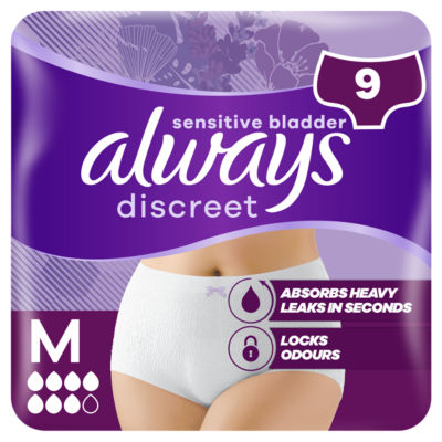 Always Discreet Underwear Incontinence Pants Women Plus M