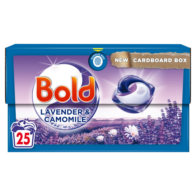 Bold PODS washing capsules 25 washes Lavender & Camomile (British brand)