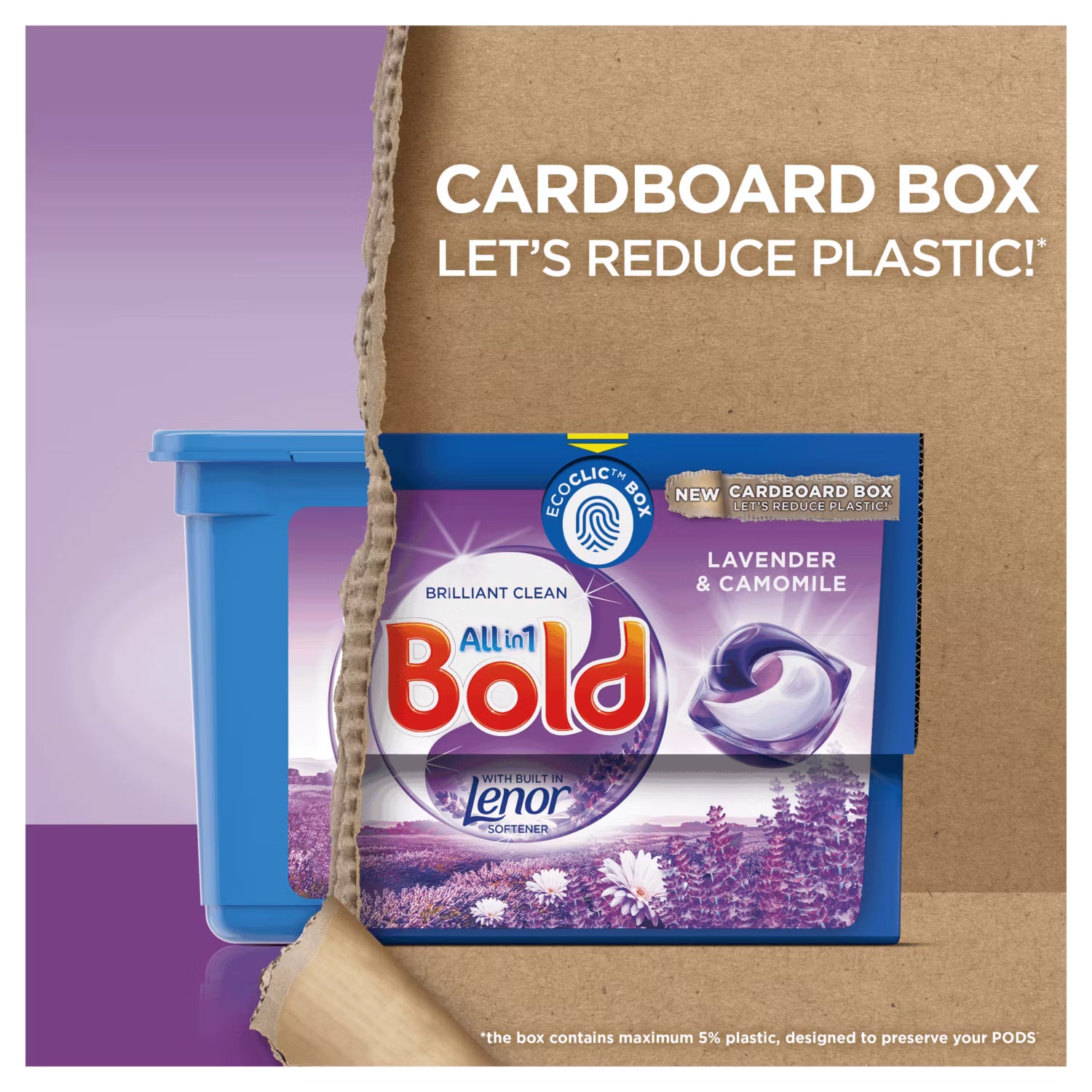 Bold PODS washing capsules 25 washes Lavender & Camomile (British brand)