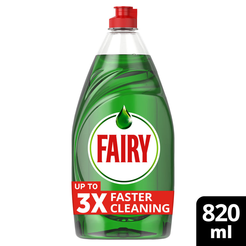 Fairy Platinum Quickwash Original washing up liquid 820ml - British product